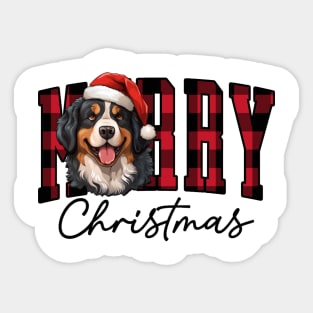 Christmas Bernese mountain dog Sticker